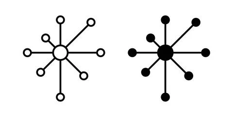 Chart connected icon symbol. Vector illustration pack in black color. イラスト素材