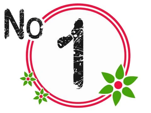 Chart Countdown No 1 스톡 일러스트