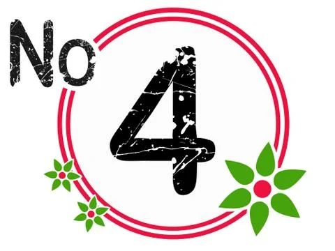 Chart Countdown No 4 Stock Illustration