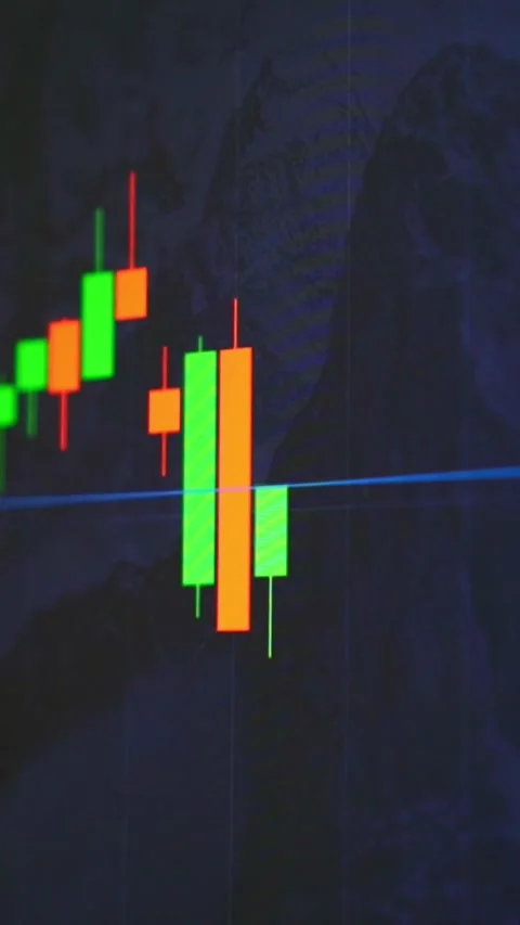 The chart of the currency pair in the trading terminal. Stock Footage 267647385