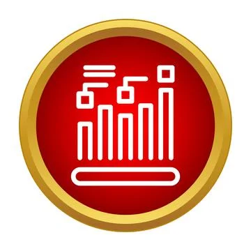 Chart data analysis presenting marketing report icon Ilustración de archivo