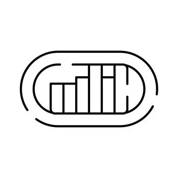 Chart data bars indicating business growth concept イラスト素材