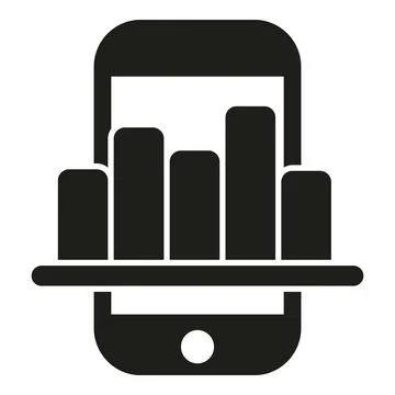 Chart digital ar tech icon simple vector. Augmented reality Stock Illustration
