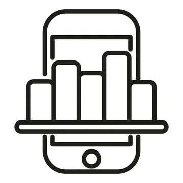 Chart digital ar tech icon outline vector. Augmented reality Stock Illustration