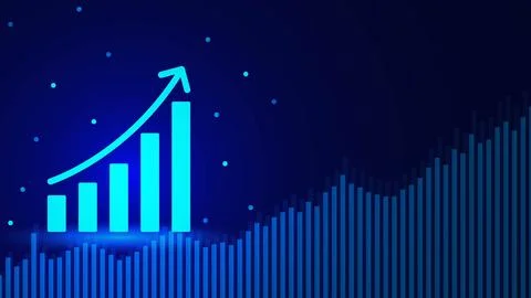 Chart digital transformation background for big data and business Illustrazione stock