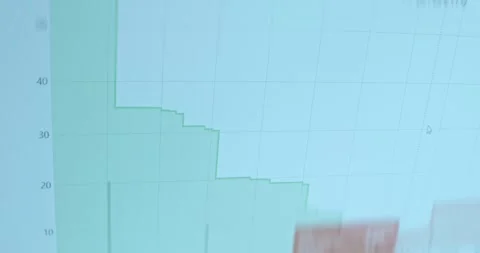 Chart displaying a downward trend Stock Footage 321756529