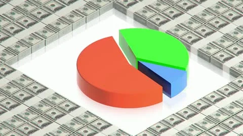 Chart with dollars Stock Footage 11883194