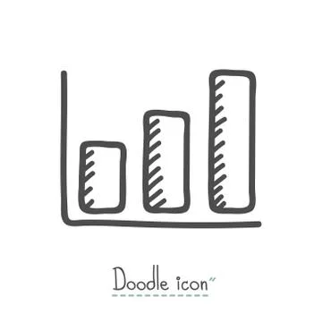 Chart Doodle Icon. Stock Illustration