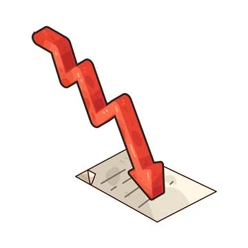 Chart Down illustration Stock Illustration