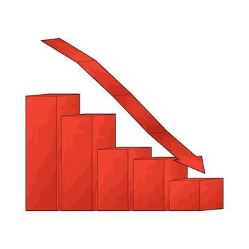 Chart Down illustration Stock Illustration