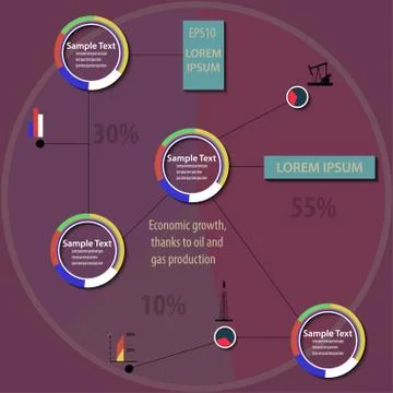 Chart of economy Stock Illustration