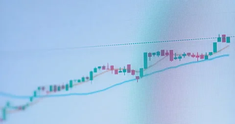 Chart elements present rising and falling of currency rate Video stock 157097623