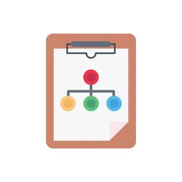 Chart flat color icon Stock Illustration