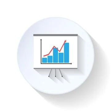 Chart flat icons Stock Illustration