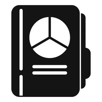 Chart folder icon simple vector. Market target Stock Illustration