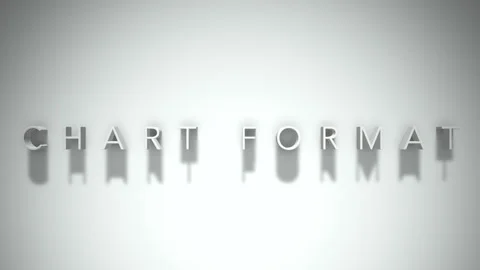 Chart format 3D title animation white text on a white background 動画素材 298374149