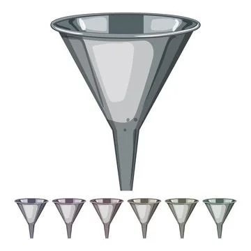 Chart funnel business cartoon vector graphic Stock Illustration