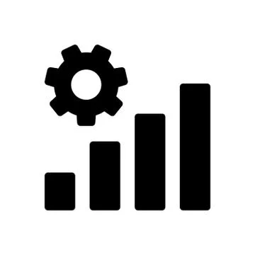 Chart glyph flat icon Stock Illustration