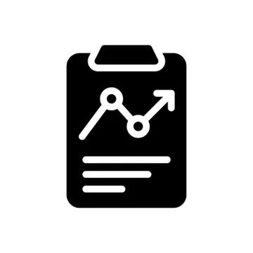 Chart glyph flat icon Stock Illustration