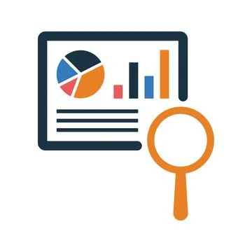 Chart, graph, analytics icon. Glyph style vector EPS. Stock Photos