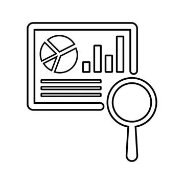 Chart, graph, analytics line icon. Outline vector. Stock Photos