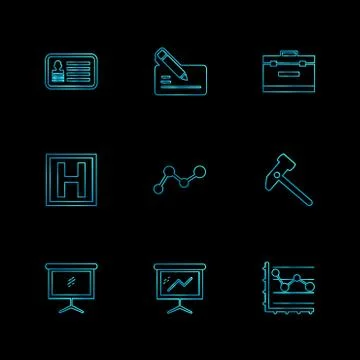 Chart , graph , percentage , navigation , share , eps icons set vector Illustrazione stock