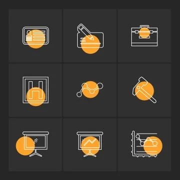 Chart , graph , percentage , navigation , share , eps icons set vector Illustrazione stock