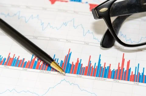 Chart graph Foto stock