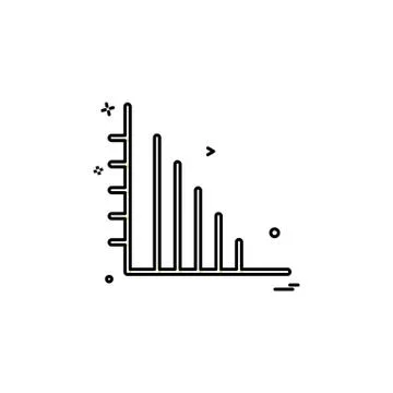 Chart graph report up icon vector design Stock Illustration