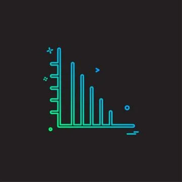 Chart graph report up icon vector design Illustrazione stock