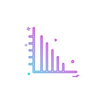 Chart graph report up icon vector design Illustrazione stock