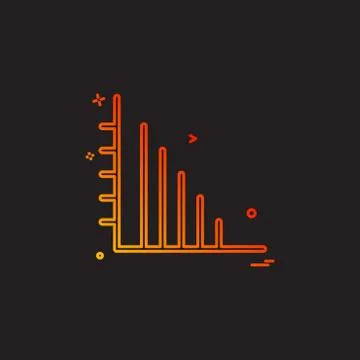 Chart graph report up icon vector design Illustrazione stock