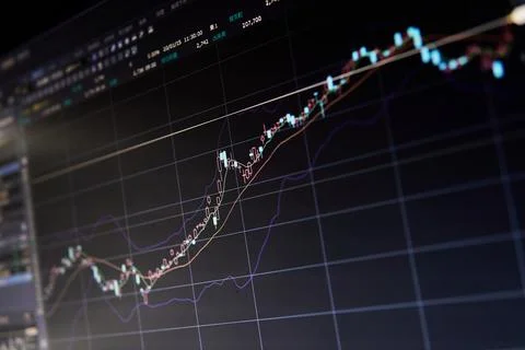 Chart of Growing Stocks Stock Photos