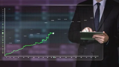 Chart Of Growth Stock Footage 200182822