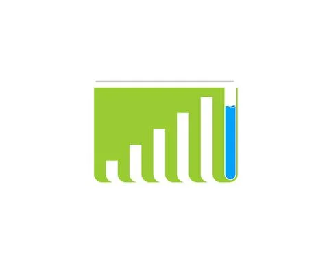 Chart growth up in the laboratory book Illustrazione stock