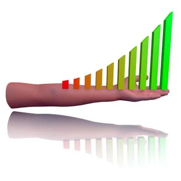 Chart in hand Stock Illustration