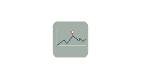 Chart icon animation for video motion graphics Video stock 149934605