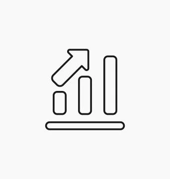 Chart icon bar symbol for web site design, logo, app, UI. Vector illustration Stock Illustration