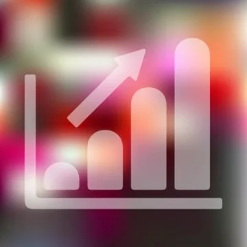 Chart icon on blurred background 스톡 일러스트