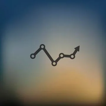 Chart icon on blurred background イラスト素材