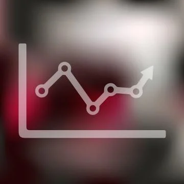Chart icon on blurred background 스톡 일러스트