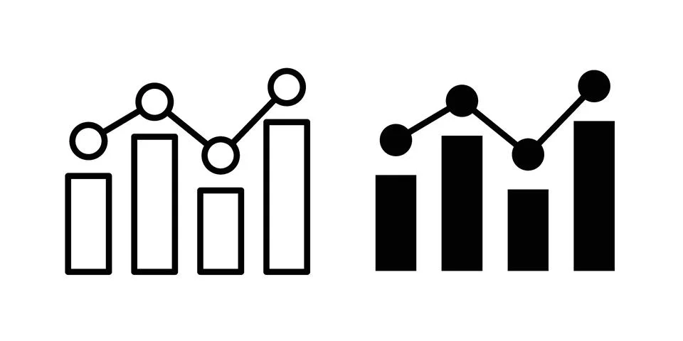 Chart icon concept. best for web design Stock Illustration
