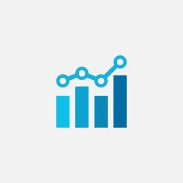 Chart icon design, data analytic flat icon Stock Illustration