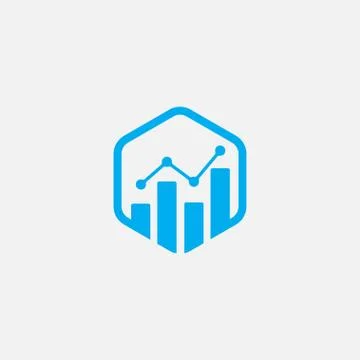 Chart icon design, data analytic icon Stock Illustration
