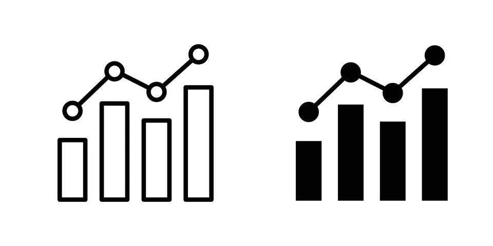 Chart icon for design projects and web UI Stock Illustration