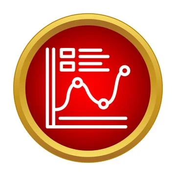 Chart icon displaying data analysis and financial progress Stock Illustration