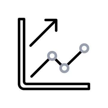 Chart icon duocolor grey black business symbol illustration. Stock Illustration