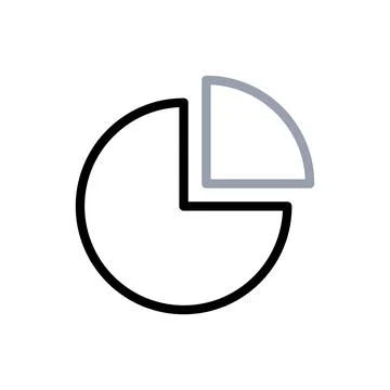 Chart icon duocolor grey black business symbol illustration. Stock Illustration