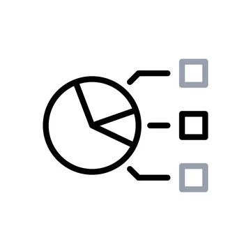 Chart icon duocolor grey black business symbol illustration. Stock Illustration