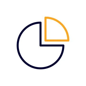 Chart icon duocolor orange black business symbol illustration. Stock Illustration